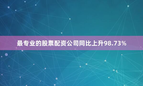 最专业的股票配资公司同比上升98.73%